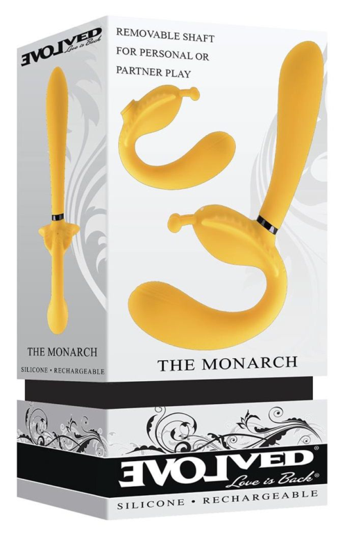 Желтый безремневой вибрострапон The Monarch - 23 см. - 8