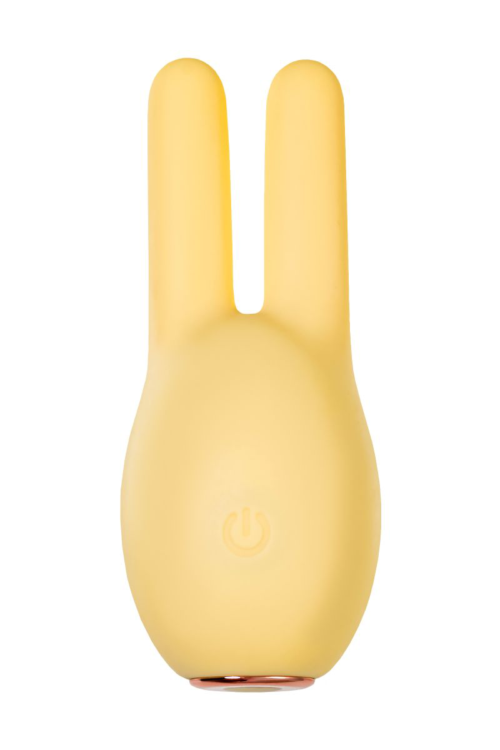 Желтый клиторальный стимулятор с ушками Mr. Bunny - 1