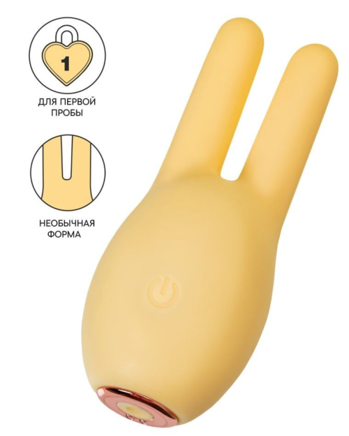 Желтый клиторальный стимулятор с ушками Mr. Bunny - 0