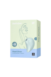 Салатовый вакуум-волновой стимулятор клитора Satisfyer Pearl Diver - 12