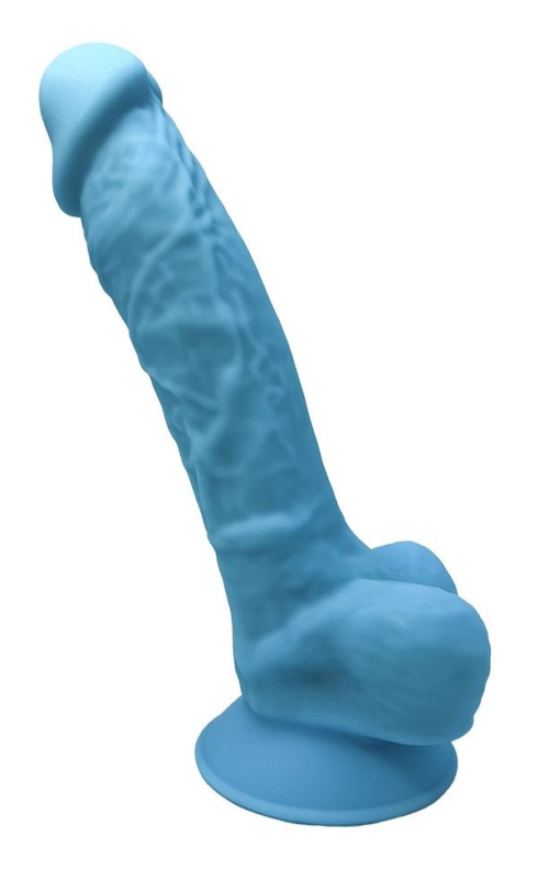 Голубой фаллоимитатор Model 1 - 17,6 см. - 0