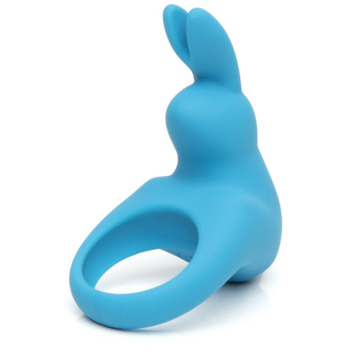 Голубое эрекционное виброкольцо Happy Rabbit Rechargeable Rabbit Cock Ring - 0