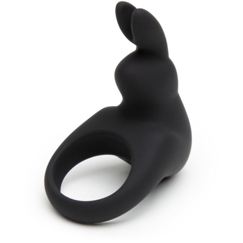 Черное эрекционное виброкольцо Happy Rabbit Rechargeable Rabbit Cock Ring - 0