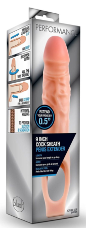 Телесная насадка на пенис 9 Inch Cock Sheath Extender - 22,2 см. - 1