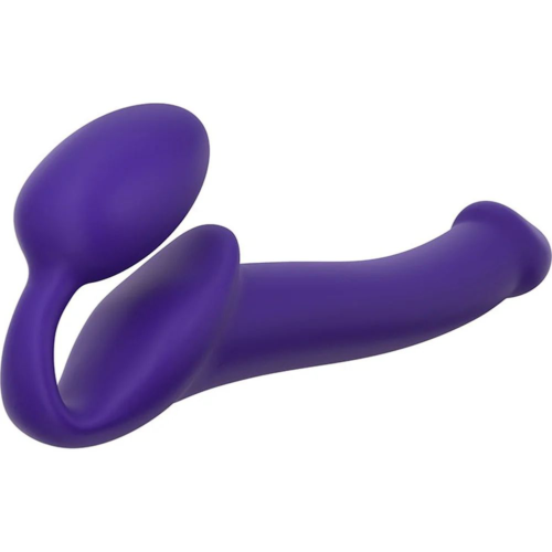 Фиолетовый безремневой страпон Silicone Bendable Strap-On - size M - 1