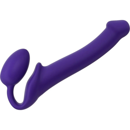 Фиолетовый безремневой страпон Silicone Bendable Strap-On - size M - 0