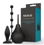 Анальный набор Nexus Anal Beginner Kit: пробка, душ и шарики - 0