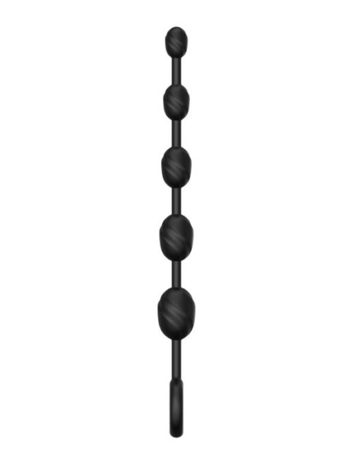 Черная анальная цепочка №03 Anal Chain - 30 см. - 3