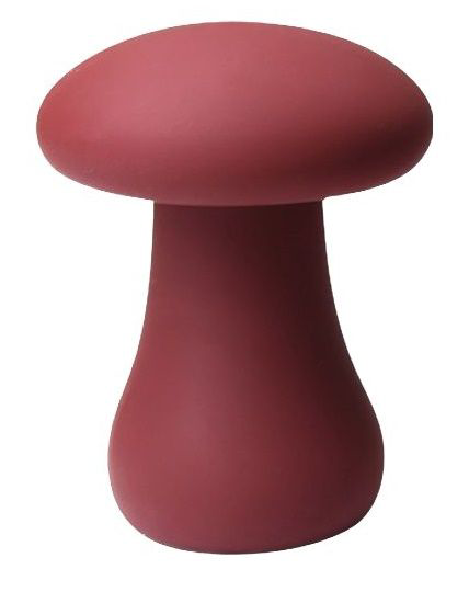 Красный перезаряжаемый клиторальный стимулятор-грибочек Oyster Mushroom - 0