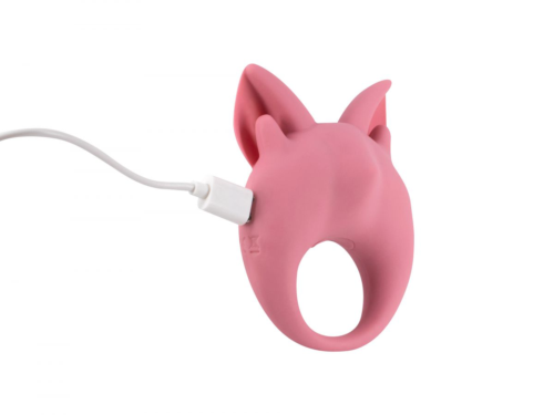 Розовое перезаряжаемое эрекционное кольцо Kitten Kiki - 3