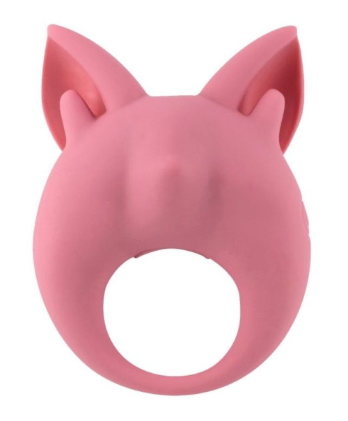 Розовое перезаряжаемое эрекционное кольцо Kitten Kiki - 0