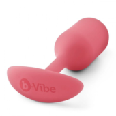 Розовая пробка для ношения B-vibe Snug Plug 2 - 11,4 см. - 2
