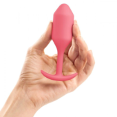 Розовая пробка для ношения B-vibe Snug Plug 2 - 11,4 см. - 3