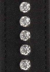 Черные наручники Diamond Studded Wrist Cuffs - 4