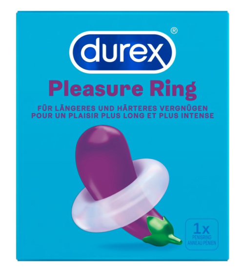 Прозрачное эрекционное кольцо Durex Pleasure Ring - 0