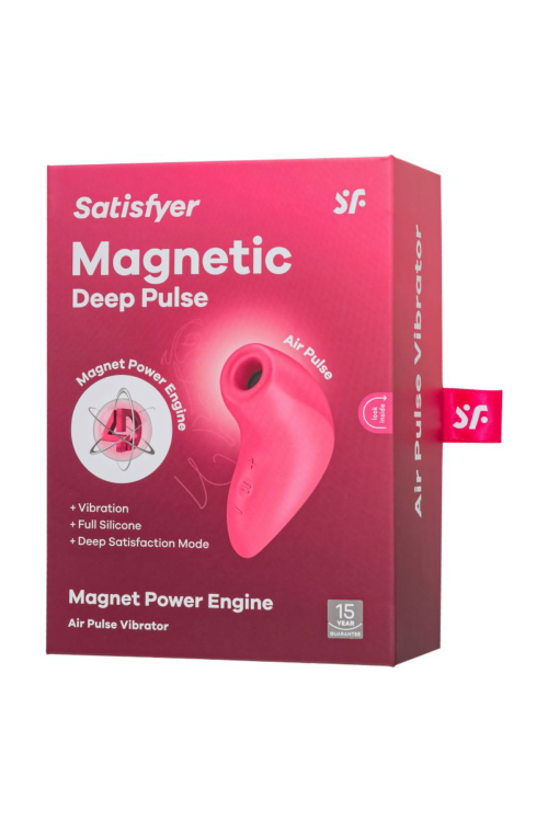 Розовый вакуум-волновой бесконтактный стимулятор клитора Magnetic Deep Pulse - 9