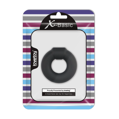 Черное эрекционное кольцо Ultra Soft Platinum Cure Silicone Cockring - 1
