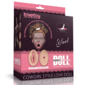 Темнокожая секс-кукла с реалистичными вставками Cowgirl Style Love Doll - 0