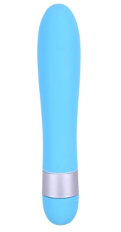 Голубой классический вибратор Precious Passion Vibrator - 17 см. - 0