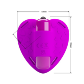 Лиловое сердечко с вибрацией и регулируемыми ремешками Heartbeat - 5