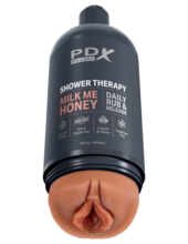 Мастурбатор-вагина цвета карамели Shower Therapy Milk Me Honey - 0