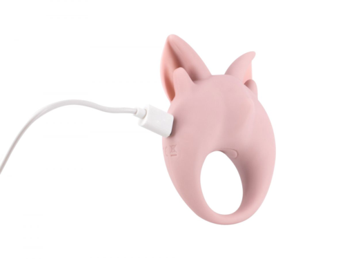 Нежно-розовое перезаряжаемое эрекционное кольцо Kitten Kiki - 5