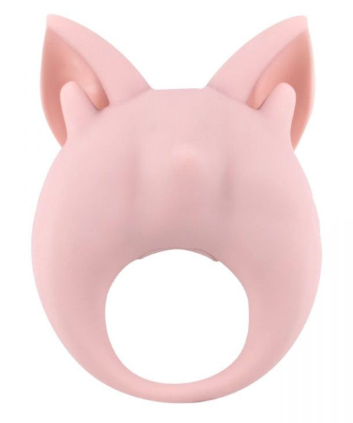 Нежно-розовое перезаряжаемое эрекционное кольцо Kitten Kiki - 0