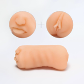 Двусторонний реалистичный маструбатор Oral Vaginal - 0