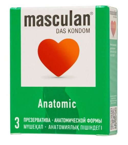 Презервативы анатомической формы Masculan Anatomic - 3 шт. - 0