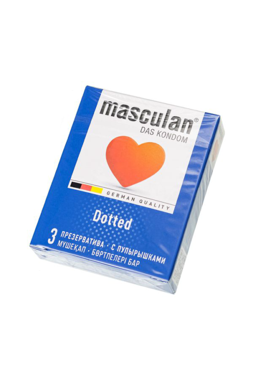 Презервативы с пупырышками Masculan Dotted - 3 шт. - 1
