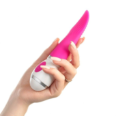 Ярко-розовый вибратор-язык Tongue Lick - 16,5 см. - 4