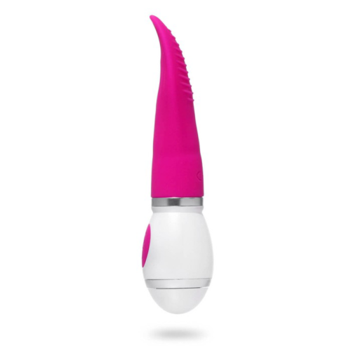 Ярко-розовый вибратор-язык Tongue Lick - 16,5 см. - 2