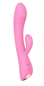 Розовый вибратор-кролик Bunny Clyde - 22,5 см. - 0