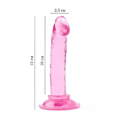 Розовый анальный фаллоимитатор на присоске - 12 см. - 4