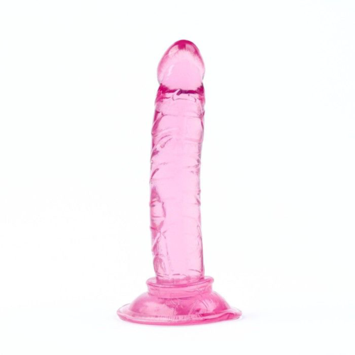Розовый анальный фаллоимитатор на присоске - 12 см. - 1