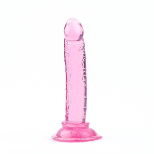 Розовый анальный фаллоимитатор на присоске - 12 см. - 3