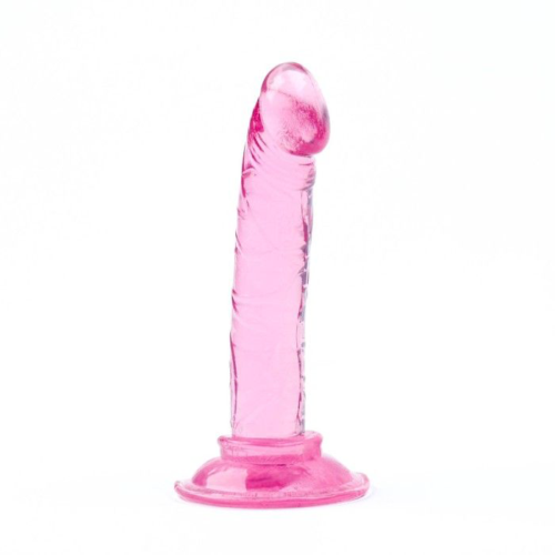 Розовый анальный фаллоимитатор на присоске - 12 см. - 0