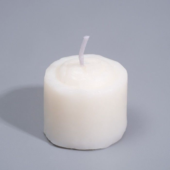 Белая свеча для БДСМ «Роза» из низкотемпературного воска - 0