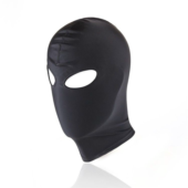 Черный текстильный шлем с прорезью для глаз - 0