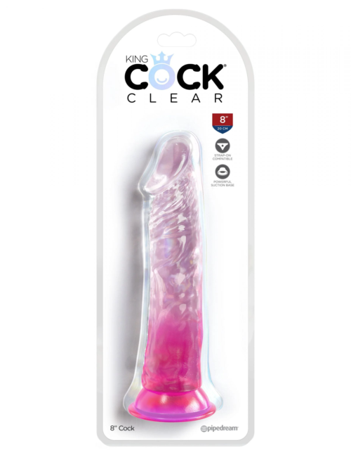 Розовый фаллоимитатор на присоске 8’’ Cock - 21,8 см. - 1