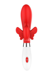 Красный вибратор-кролик Alexios - 21 см. - 1