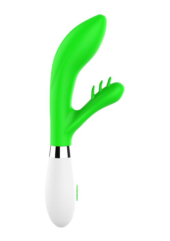 Зеленый вибратор-кролик Agave - 23 см. - 2