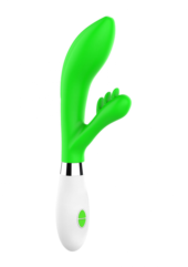 Зеленый вибратор-кролик Agave - 23 см. - 0