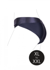 Черные трусики для страпона с вибропулей - размер XL-XXL - 6