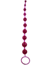 Ярко-розовая анальная цепочка Beads of Pleasure - 30 см. - 1