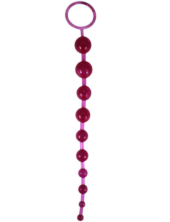 Ярко-розовая анальная цепочка Beads of Pleasure - 30 см. - 0