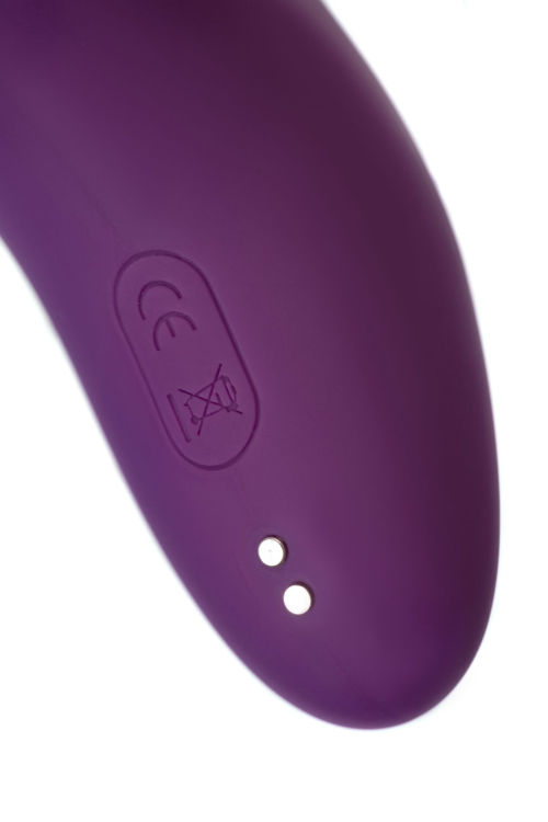 Фиолетовый вибромассажер с клиторальной стимуляцией Megam - 11