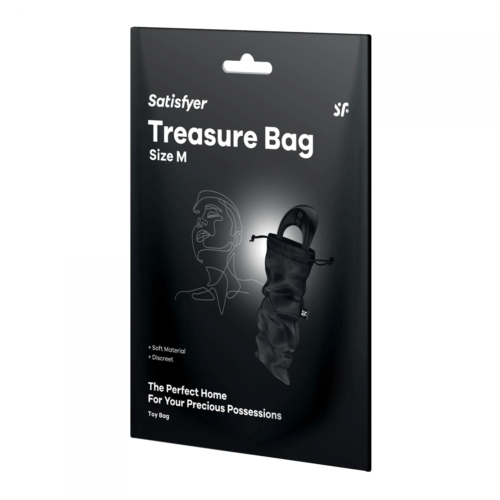 Черный мешочек для хранения игрушек Treasure Bag M - 0