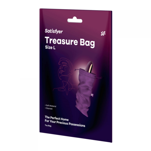 Фиолетовый мешочек для хранения игрушек Treasure Bag L - 0