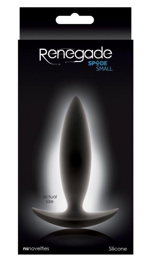 Чёрная анальная пробка для ношения Renegade Spades - 10,1 см. - 1